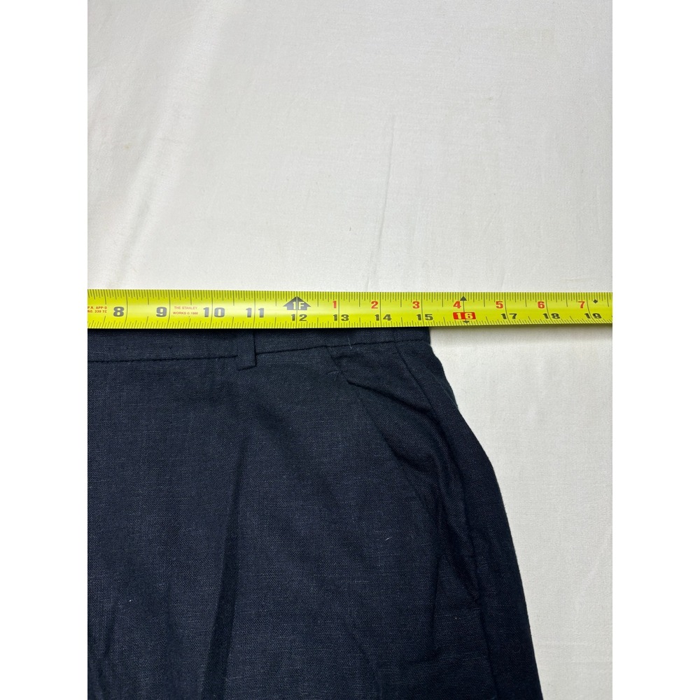 Abercrombie & Fitch Black Linen Blend Wide Leg High Rise Pants Womens 30/10R L29 - Picture 6 of 11